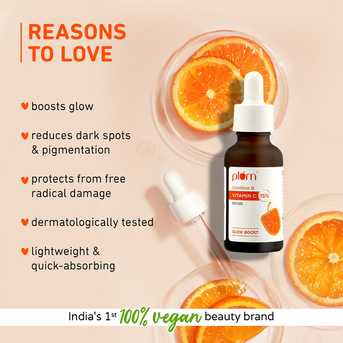 PLUM MANDARIN & VITAMIN C 15% SERUM GLOW BOOST 20ML