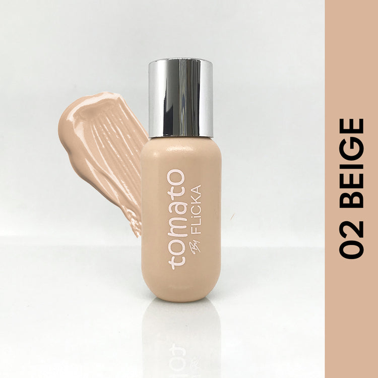 FLICKA TOMATO WITH SPF FOUNDATION 02 BEIGE 30ML