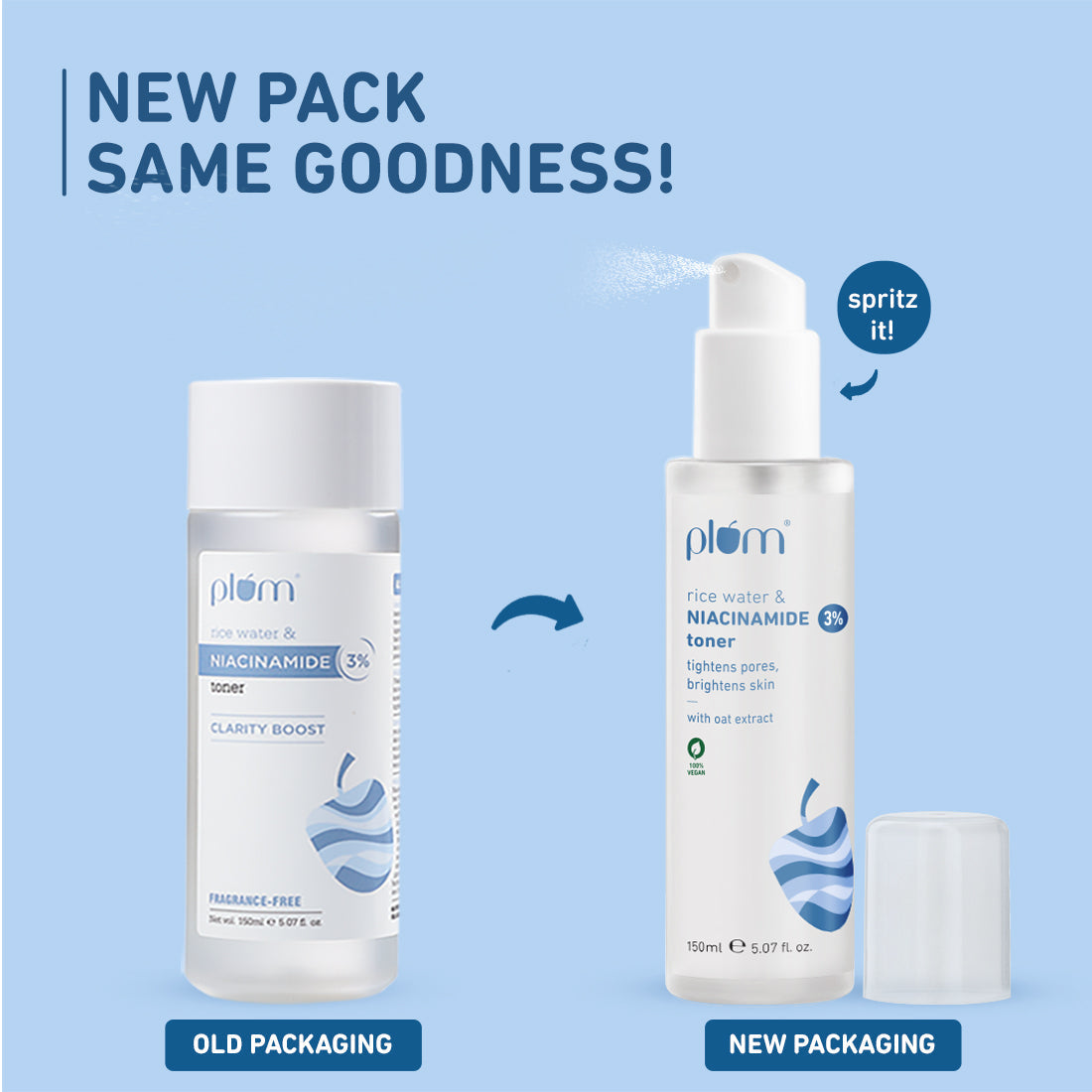 PLUM RICE WATER & NIACINAMIDE 3% TONER 150ML