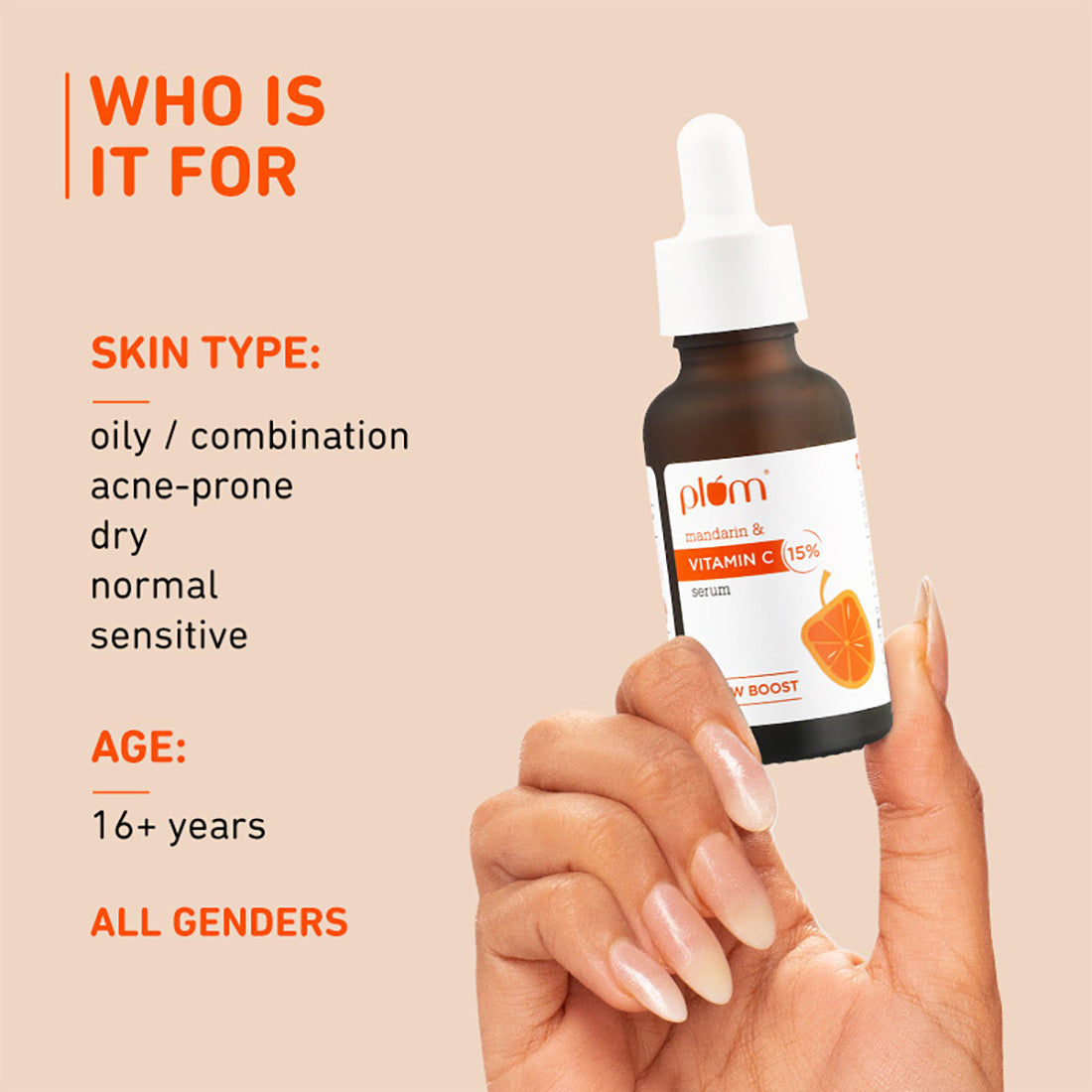 PLUM MANDARIN & VITAMIN C 15% SERUM GLOW BOOST 20ML