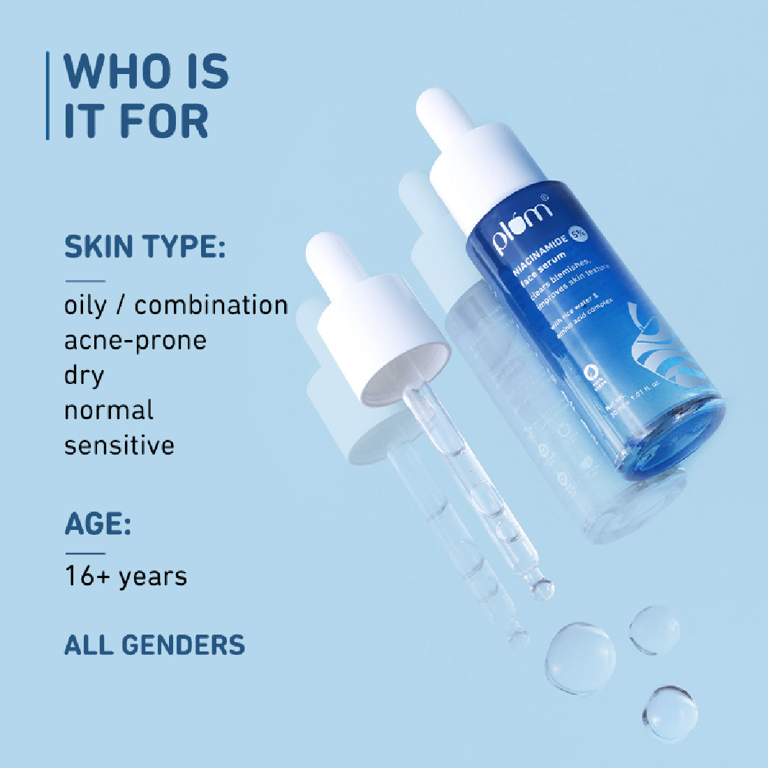 PLUM RICE WATER NIACINAMIDE 5% FACE SERUM 30ML