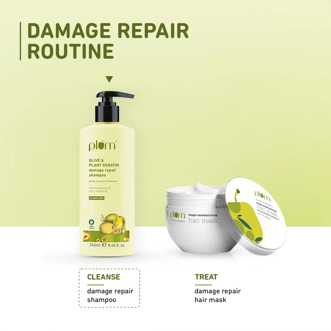 PLUM OLIVE & PLANT KERATIN DAMAGE REPAIR SHAMPOO 250ML