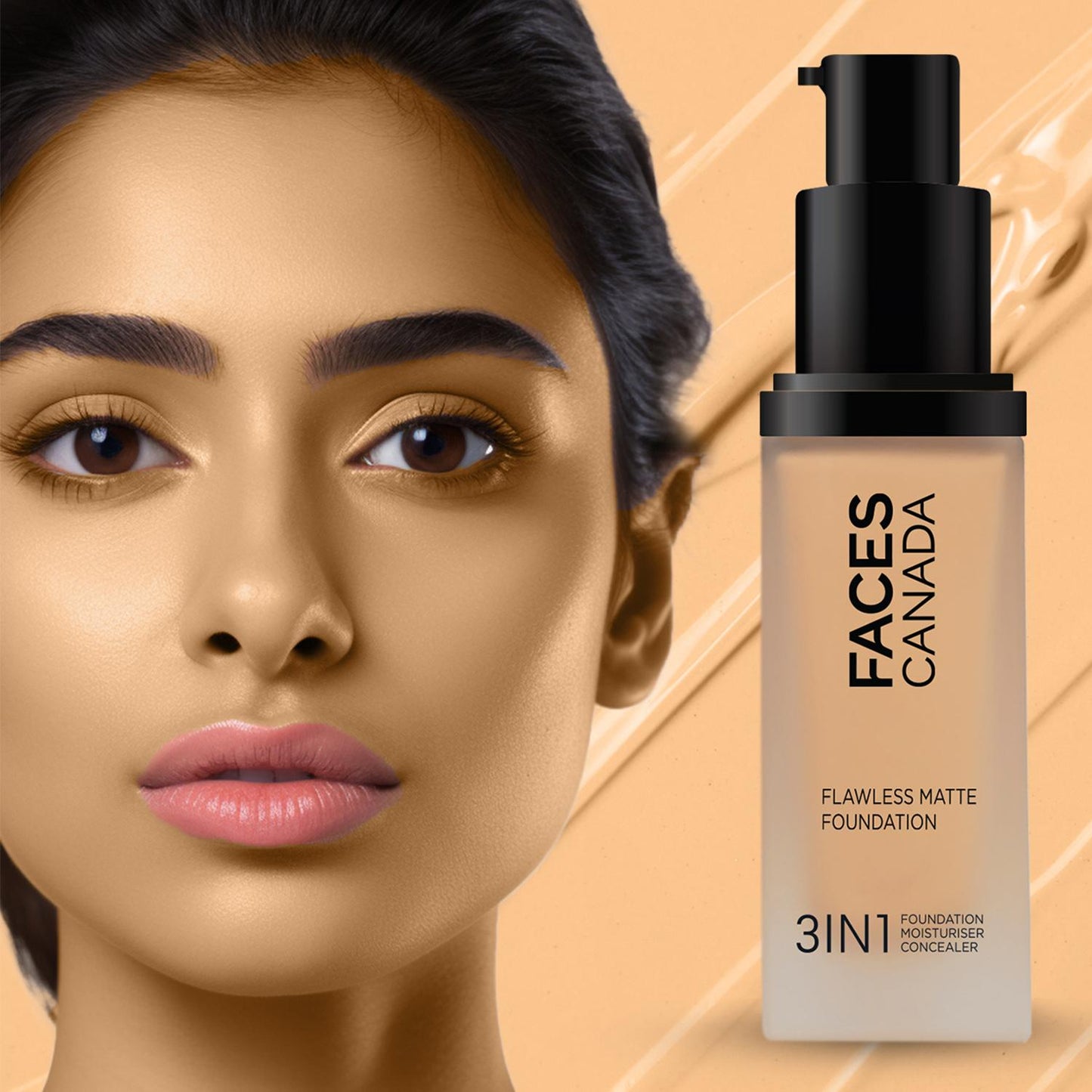 FACES FLAWLESS MATTE FOUNDATION 3 IN 1 031 HONEY BEIGE 30ML