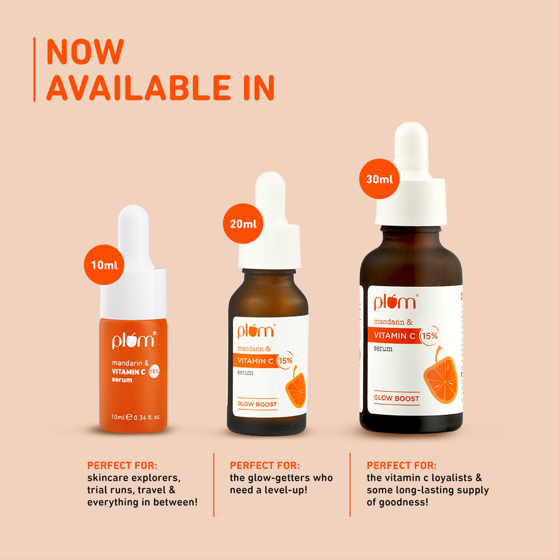 PLUM MANDARIN & VITAMIN C 15% SERUM GLOW BOOST 20ML