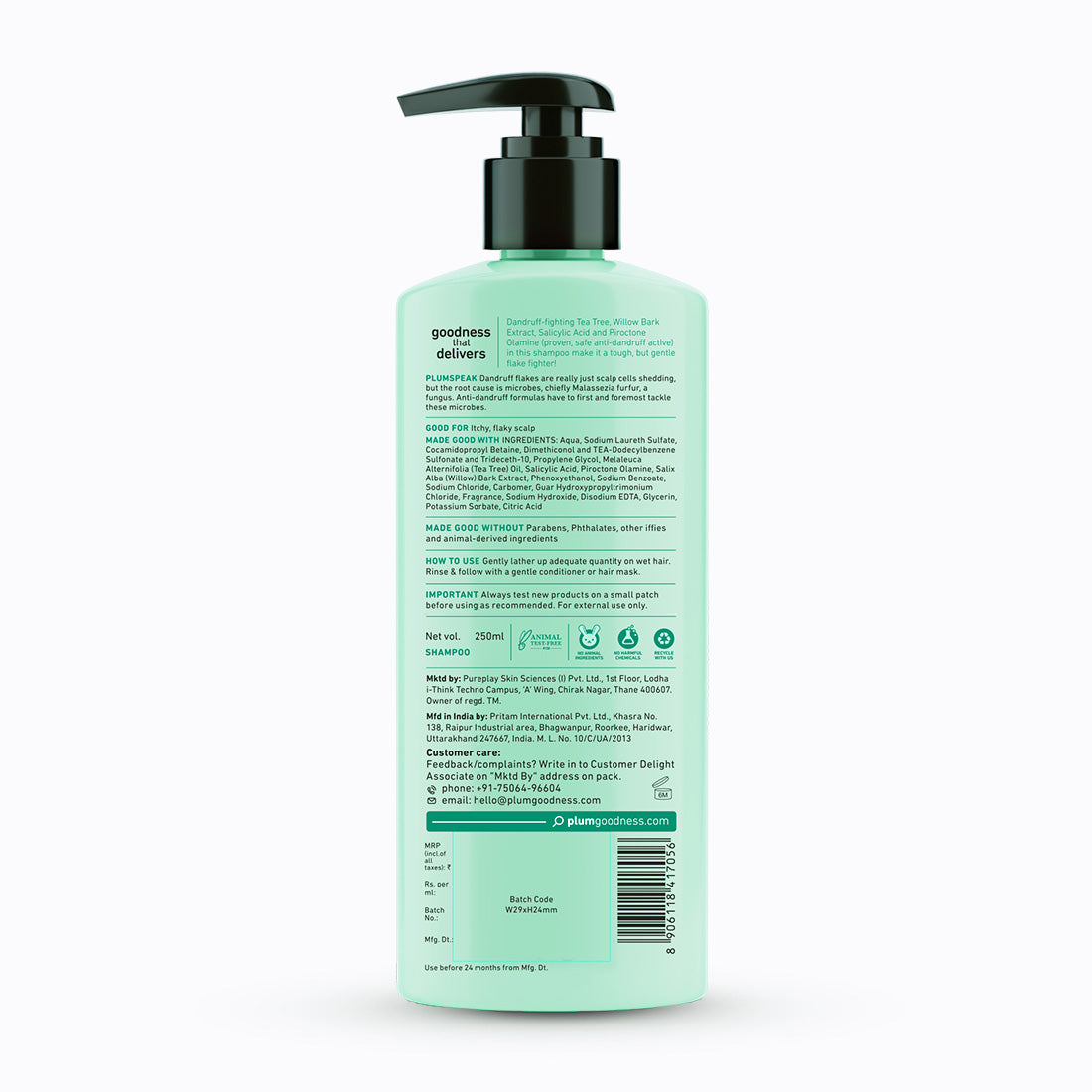PLUM TEA TREE DANDRUFF CONTROL SHAMPOO 250ML