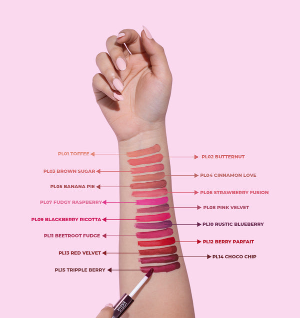 LOTUS MAKEUP PROEDIT LIP PRIMER+MATTE LIP COLOR PL12 BERRY PARFAIT