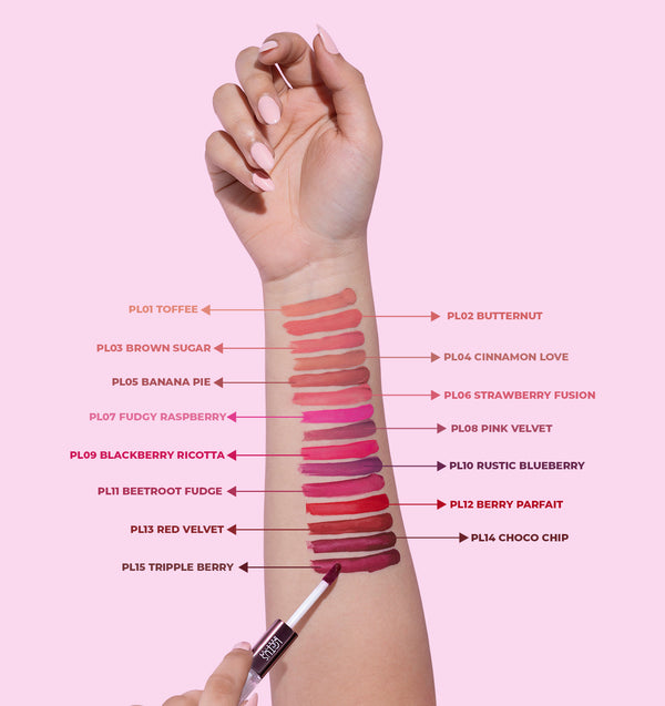 LOTUS MAKEUP PROEDIT LIP PRIMER+MATTE LIP COLOR PL09 BLACKBERRY RICOTTA