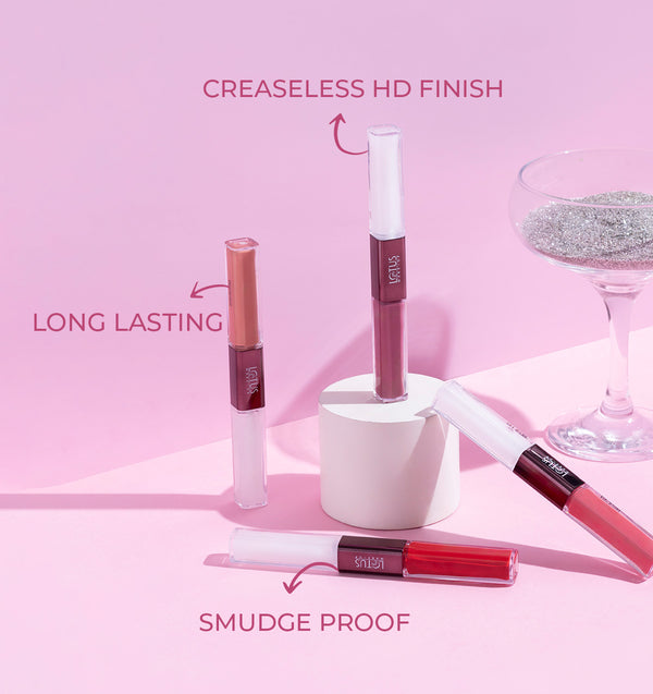 LOTUS MAKEUP PROEDIT LIP PRIMER+MATTE LIP COLOR PL09 BLACKBERRY RICOTTA