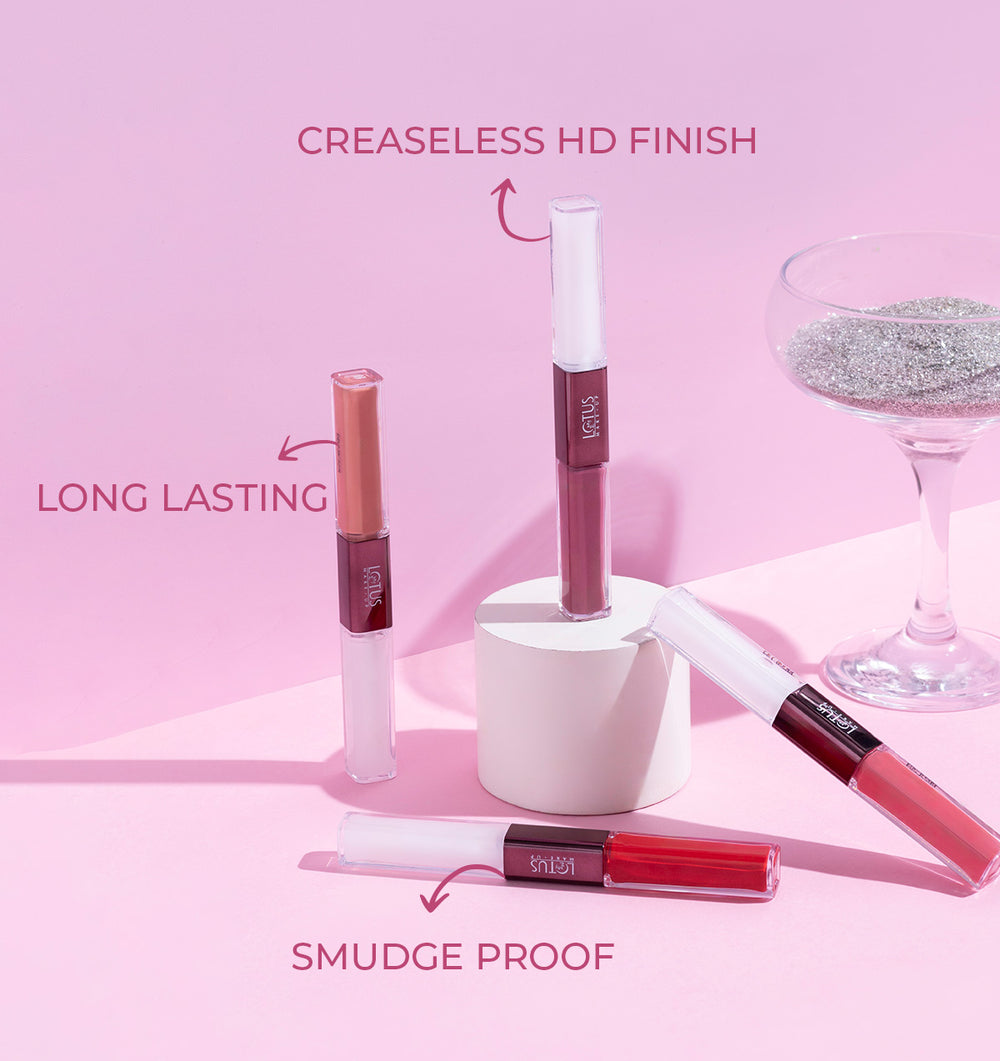 LOTUS MAKEUP PROEDIT LIP PRIMER+MATTE LIP COLOR PL15 TRIPPLE BERRY