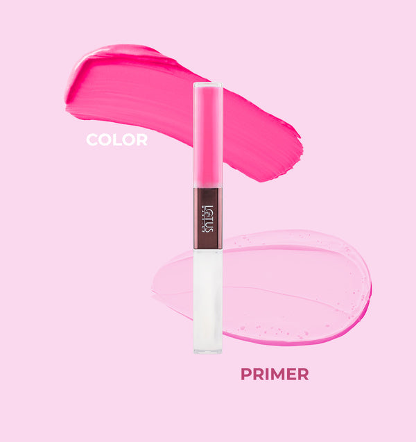 LOTUS MAKEUP PROEDIT LIP PRIMER+MATTE LIP COLOR PL07 FUDGY RASPBERRY