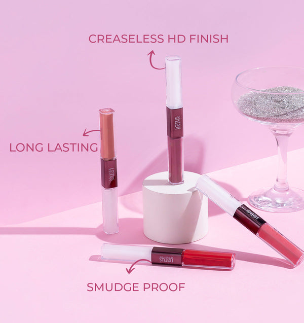 LOTUS MAKE-UP PROEDIT LIP PRIMER+MATTE LIP COLOR PL05 BANANA PIE
