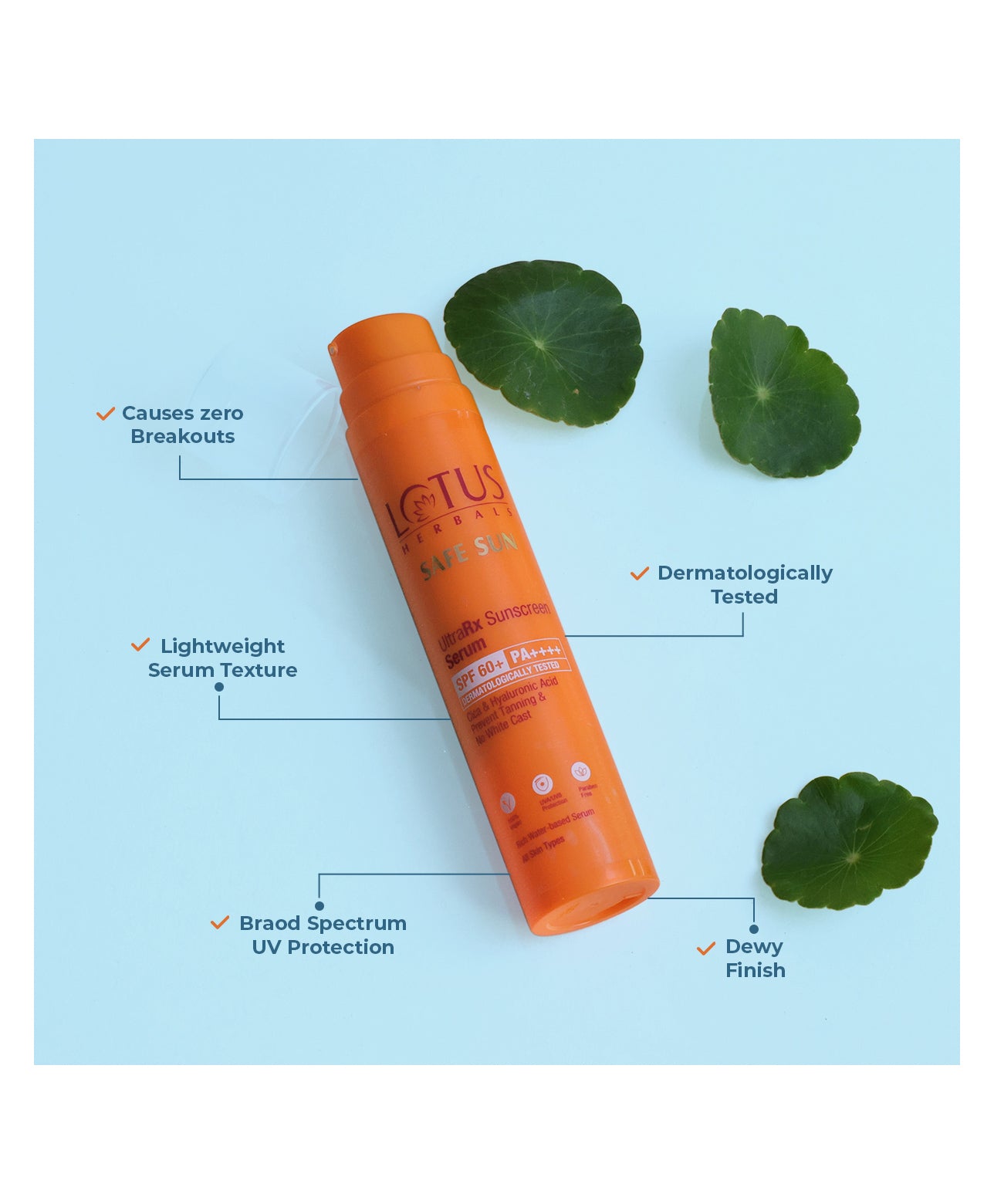 LOTUS HERBALS ULTRARX SUNSCREEN SERUM SPF 60+ PA++++ 50ML