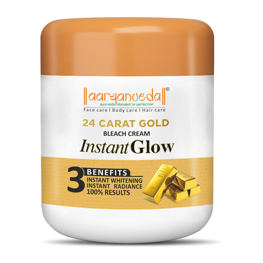 ARYANVEDA 24 CARAT GOLD BLEACH CREAM INSTANT GLOW 250G