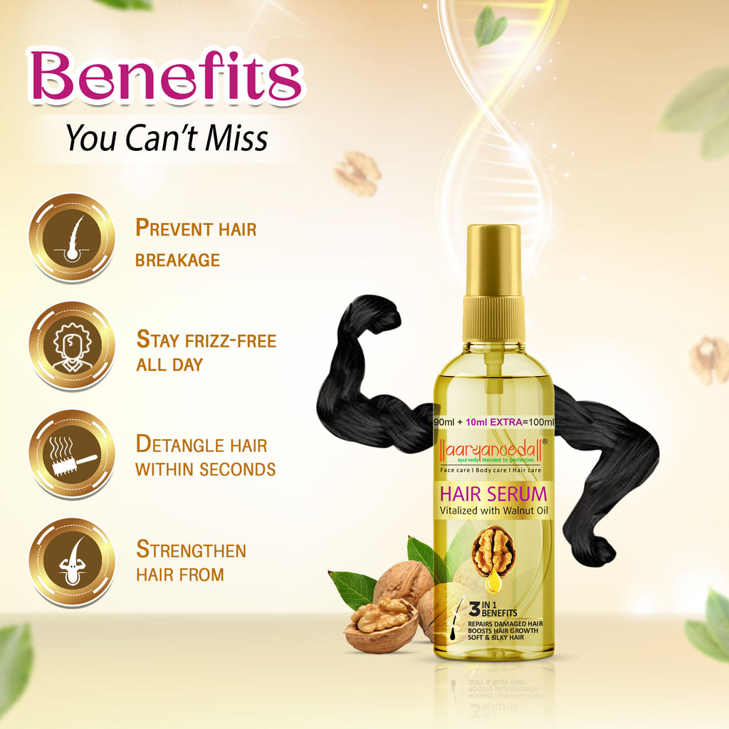 ARYANVEDA HAIR SERUM VITALIZED WITH WALNUT OIL 100ML