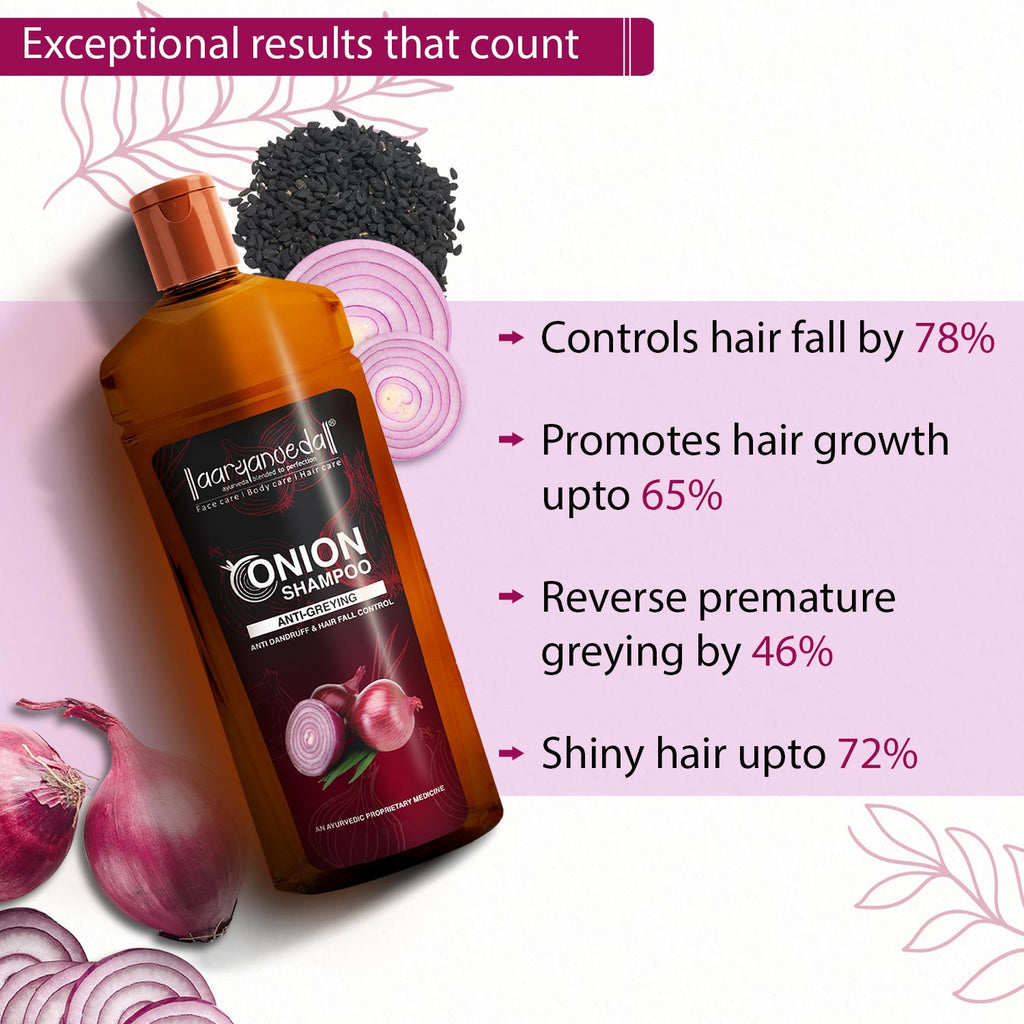 आर्यनवेद प्याज शैम्पू एंटी ग्रेइंग 100ML