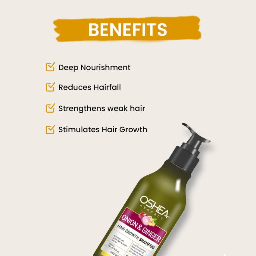 OSHEA ONION & GINGER HAIR GROWTH SHAMPOO 300ML