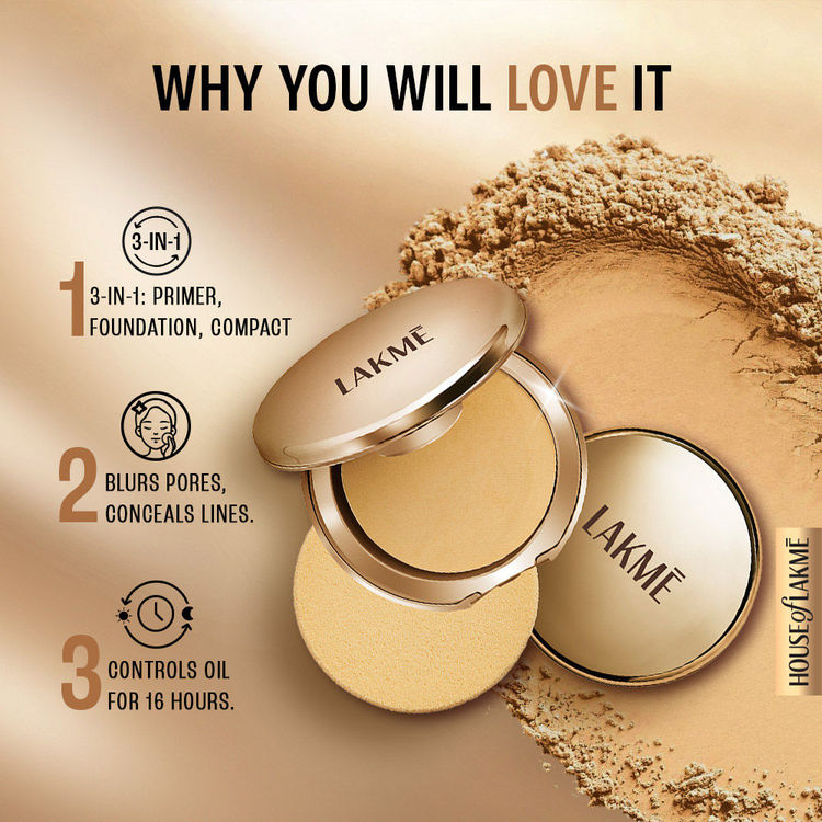 LAKME 9TO5 FOUNDATION POWDER PRIMER MATTE 01 IVORY CREAM 9G