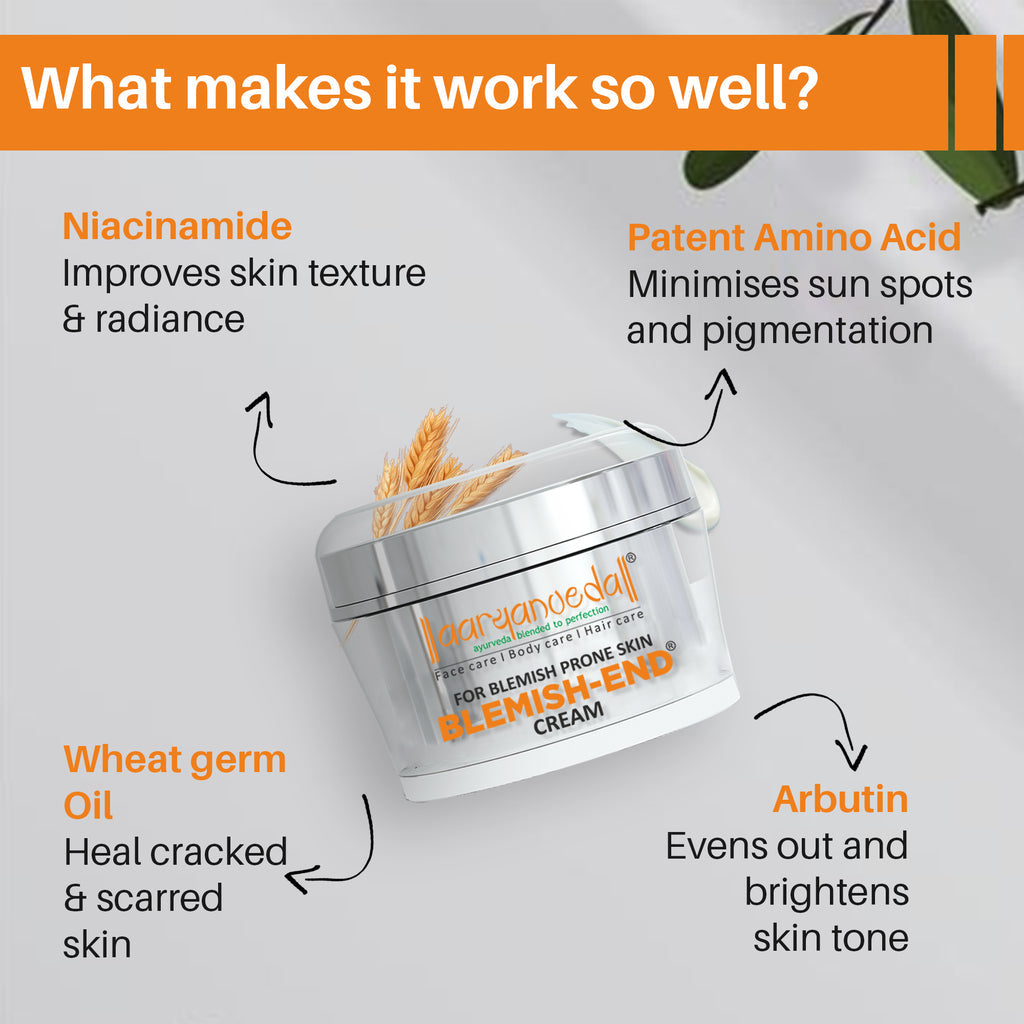 आर्यनवेद ब्लेमिश एंड क्रीम ब्लेमिश प्रोन स्किन के लिए 50ML