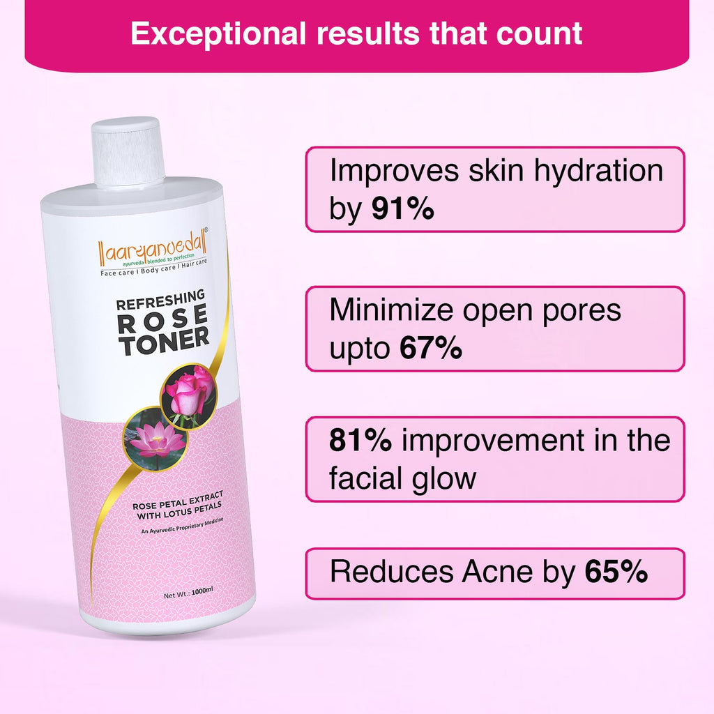 आर्यनवेद रिफ्रेशिंग रोज़ टोनर 1000ML