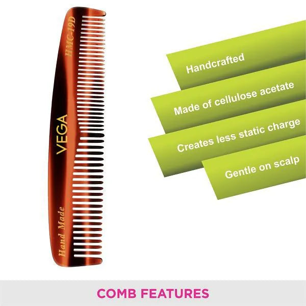 VEGA HANDMADE HAIR COMB HMC 19D PCS