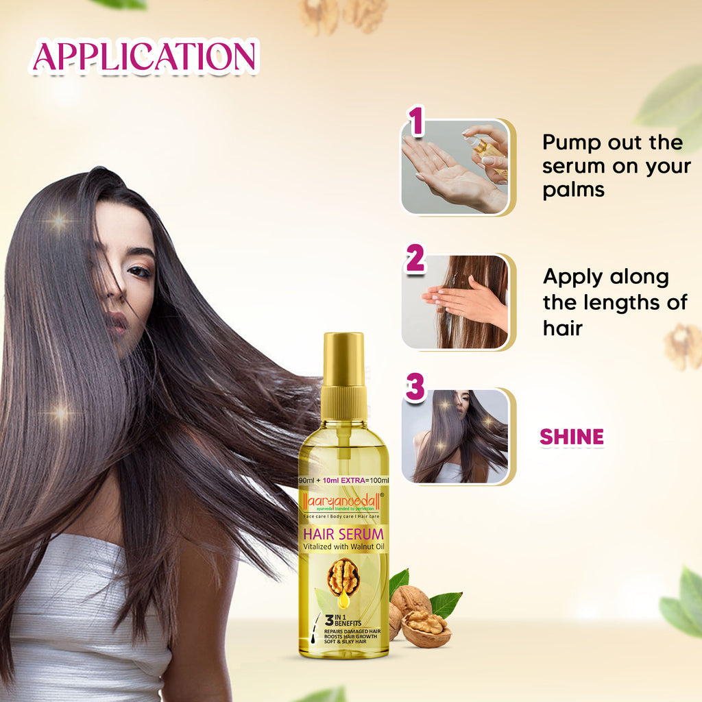 ARYANVEDA HAIR SERUM VITALIZED WITH WALNUT OIL 100ML