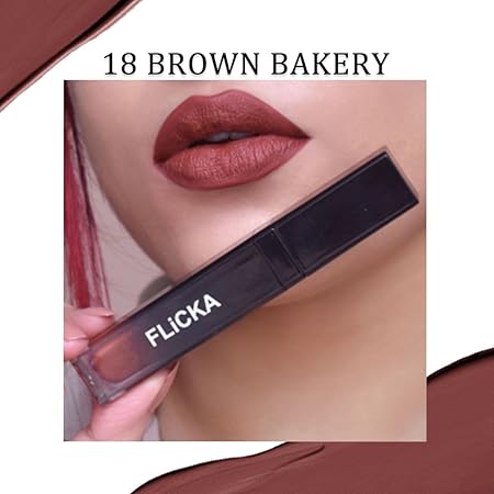 FLICKA SET AND ATTACK LIQUID LIPSTICK 18 BROWN BAKERY