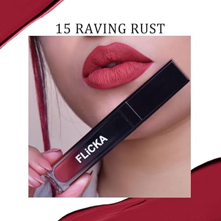 FLICKA SET AND ATTACK LIQUID LIPSTICK 15 RAVING RUST