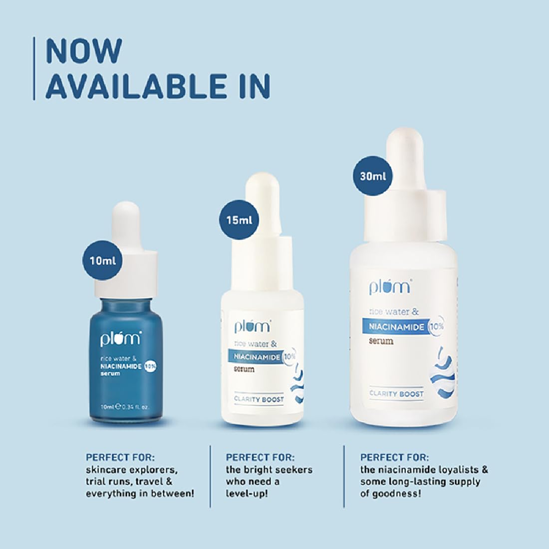 PLUM RICE WATER & NACINAMIDE 10% SERUM CLARITY BOOST 30ML