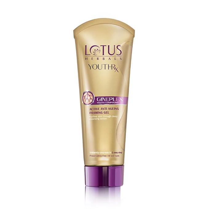 LOTUS HERBALS YOUTHRX GINEPLEX ACTIVE ANTI AGEING FOAMING GEL 100G