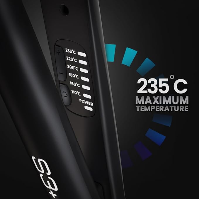 IKONIC PROFESSIONAL HAIR STRAIGHTENER S3 CERAMIC BLACK