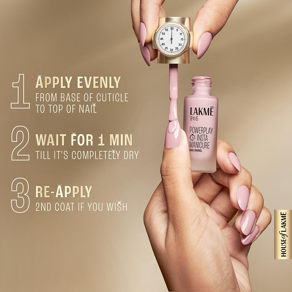 LAKME 9TO5 POWERPLAY INSTA MANICURE NAIL N12 PINK SORBET