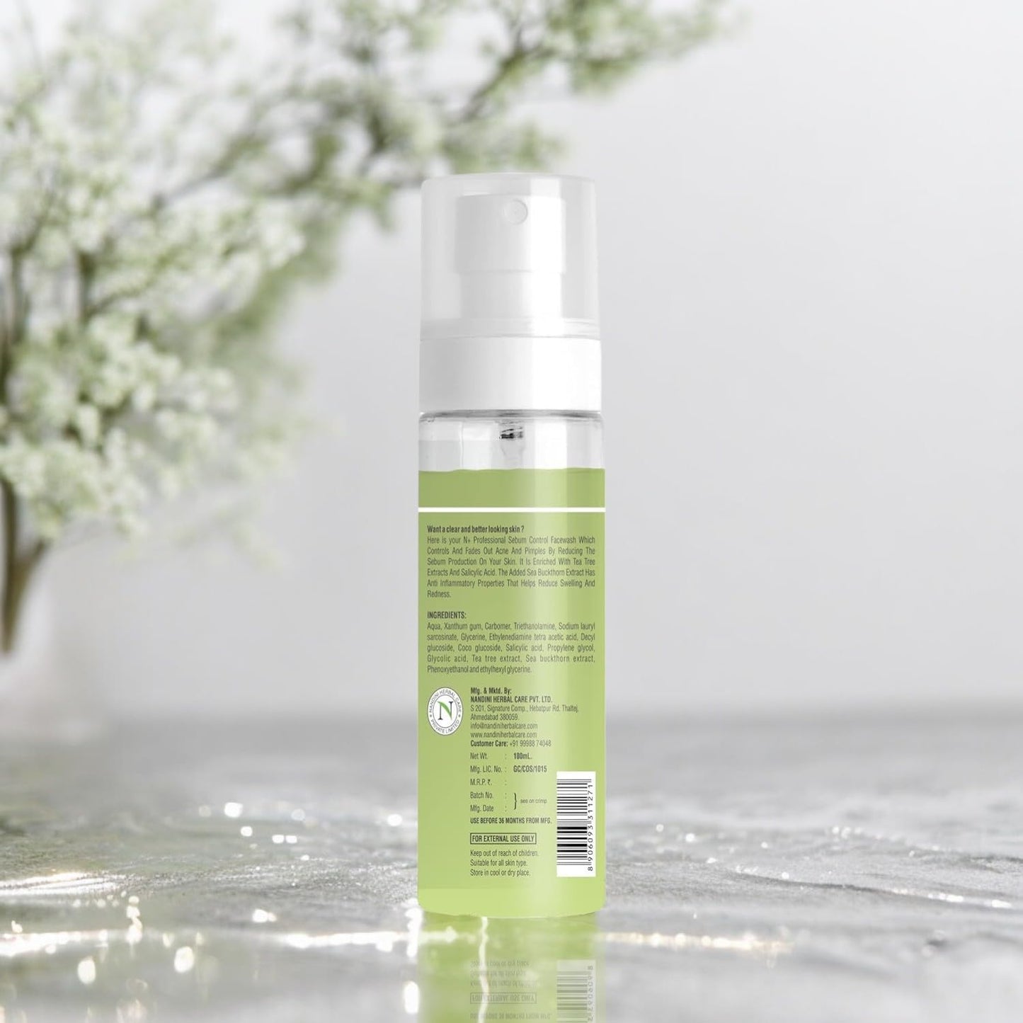 NANDINI N PLUS SEBUM CONTROL FACE WASH 100ML