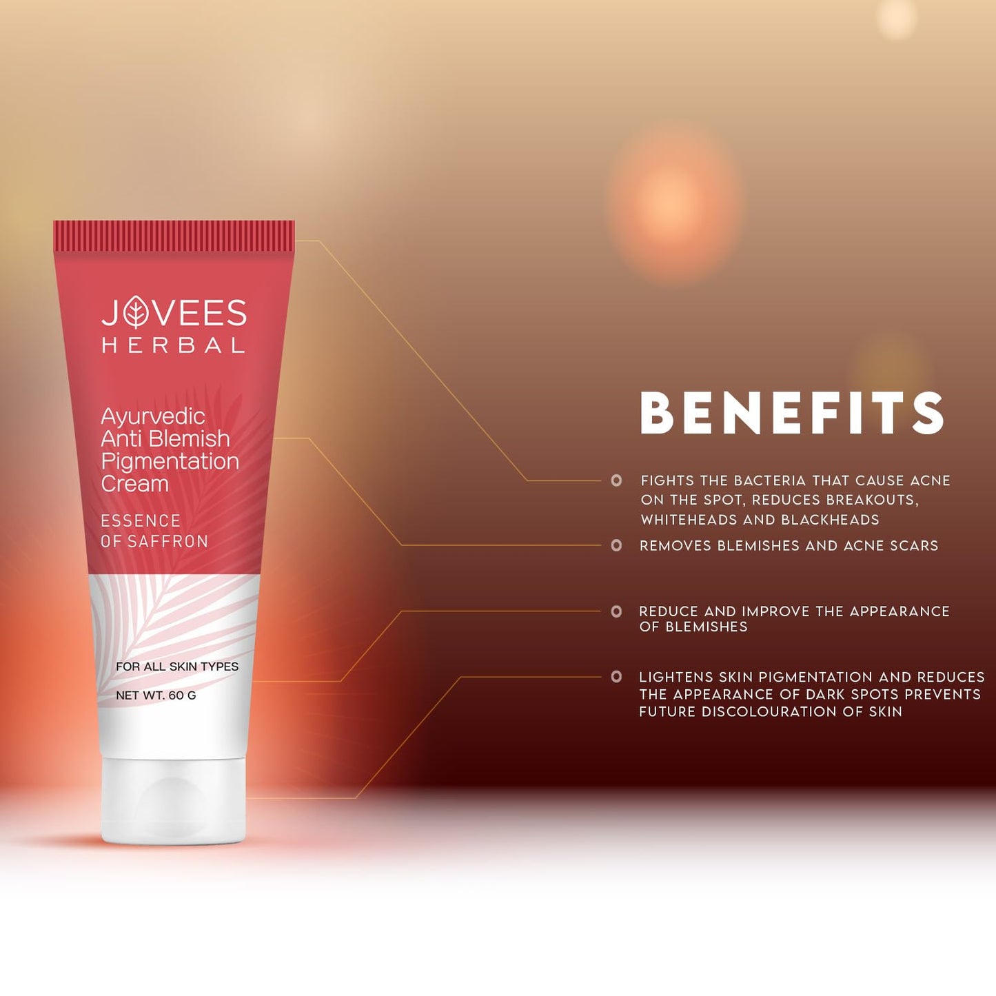 JOVEES AYURVEDIC ANTI BLEMISH PIGMENTATION CREAM 60G