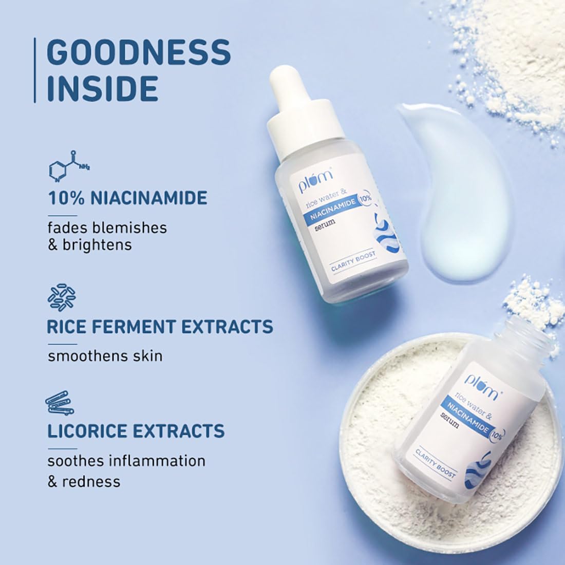 PLUM RICE WATER & NACINAMIDE 10% SERUM CLARITY BOOST 30ML