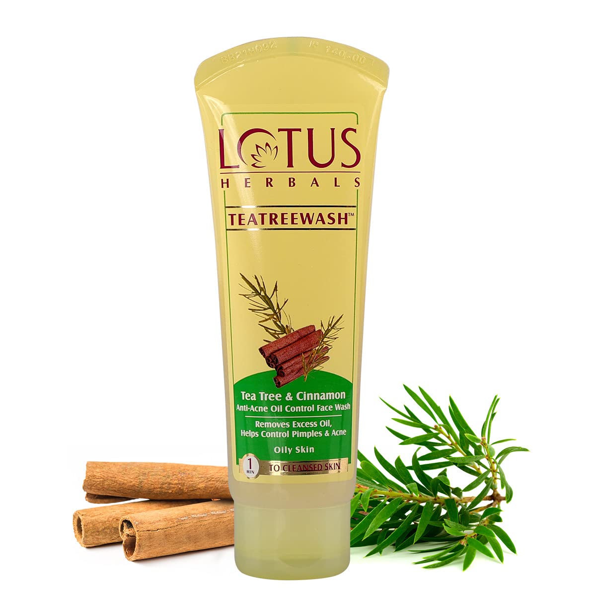 LOTUS HERBALS TEATREEWASH TEA TREE & CINNAMON ANTI-ACNE OIL CONTROL FACE WASH 120G