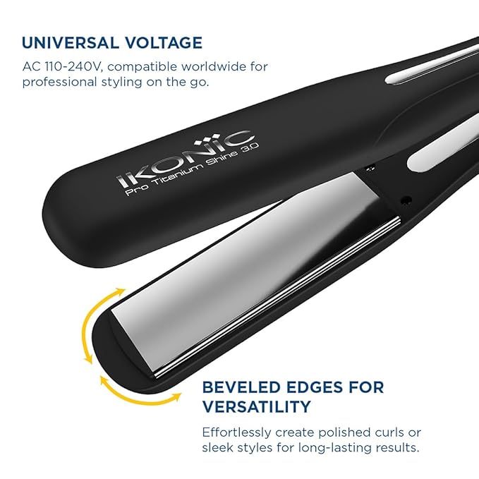 IKONIC PROFESSIONAL HAIR STRAIGHTENER PRO TITANIUM SHINE 3.0