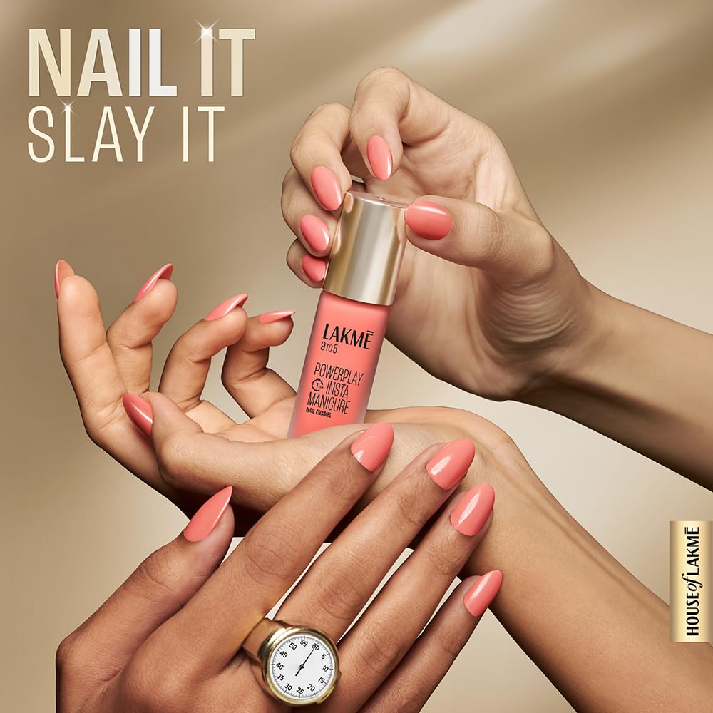 LAKME 9TO5 POWERPLAY INSTA MANICURE NAIL N12 PINK SORBET