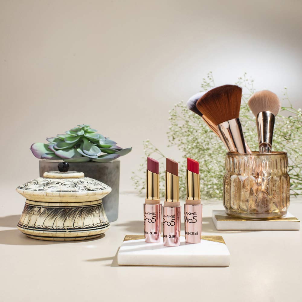 लक्मे 9TO5 लिप्सरिक PR+CR CP10 न्यूड डस्ट