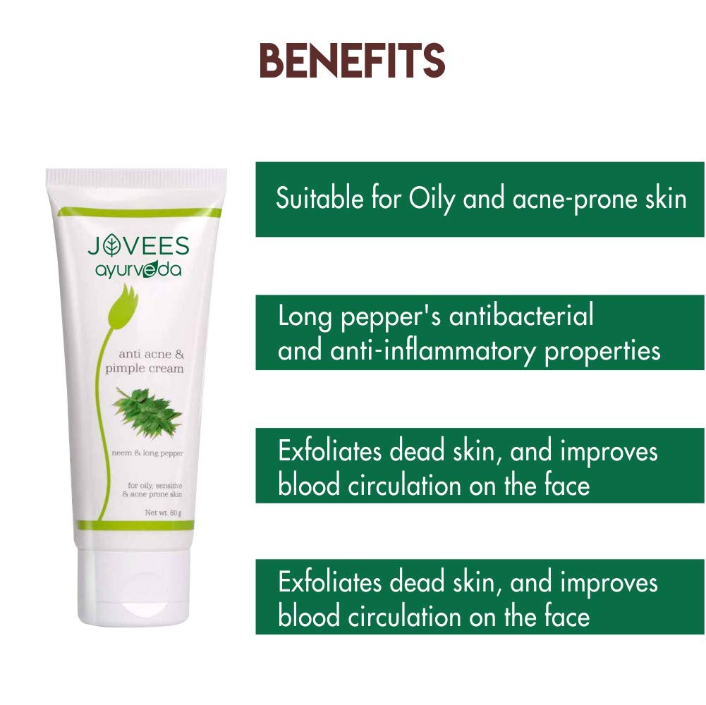 JOVEES AYURVEDIC ANTI ACNE & PIMPLE CREAM 60G