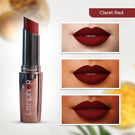 LENPHOR LIPSTICK TREASURE MATTE 21 CLARET RED
