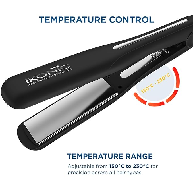 IKONIC PROFESSIONAL HAIR STRAIGHTENER PRO TITANIUM SHINE 3.0