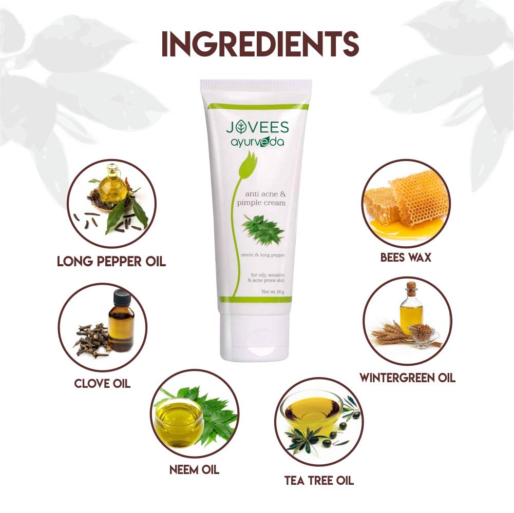 JOVEES AYURVEDIC ANTI ACNE & PIMPLE CREAM 60G
