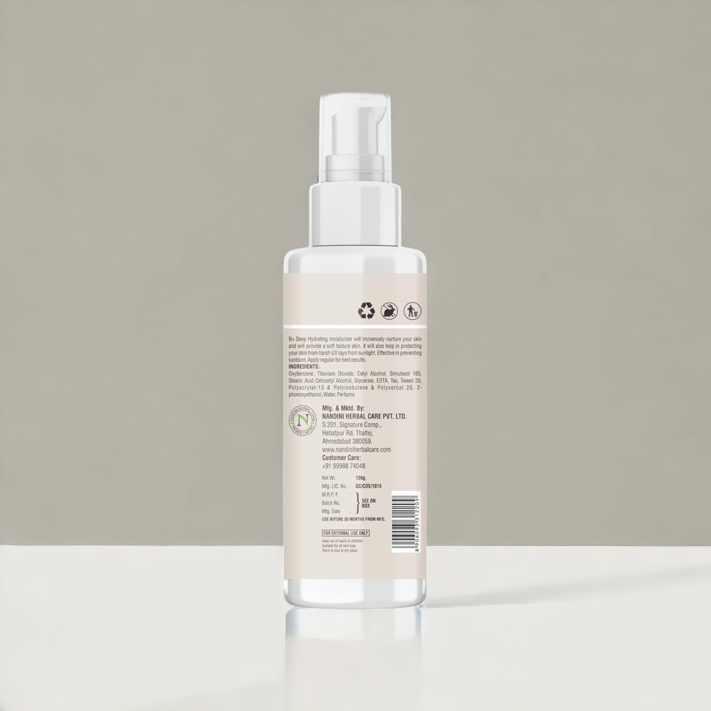 NANDINI N PLUS DEEP HYDRATING MOISTURIZER 100ML