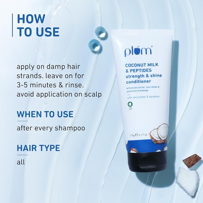PLUM COCONUT MILK & PEPTIDES STRENGTH & SHINE CONDITIONER 175G