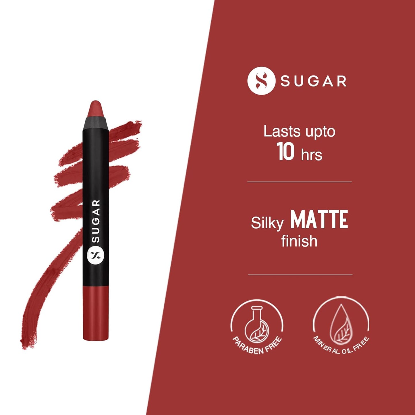 SUGAR MATTE AS HELL CREAYON LIPSTICK 08 JACKIE BROWN