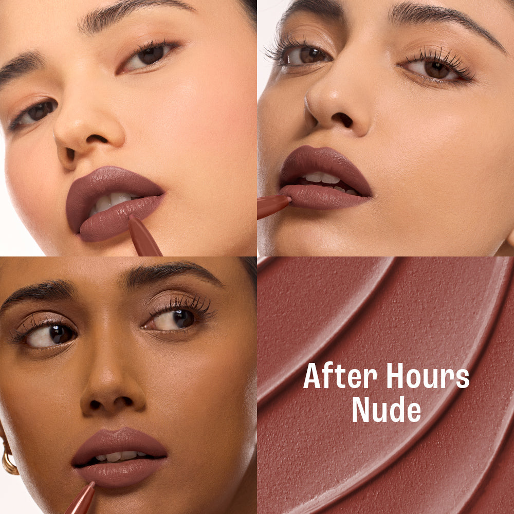 LAKME 9TO5 HYA BEACH EDIT SPF 30 LIPSTICK + LINER AFTER HOURS NUDE