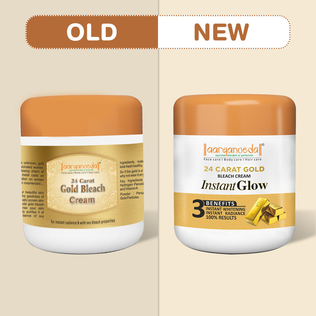 ARYANVEDA 24 CARAT GOLD BLEACH CREAM INSTANT GLOW 250G