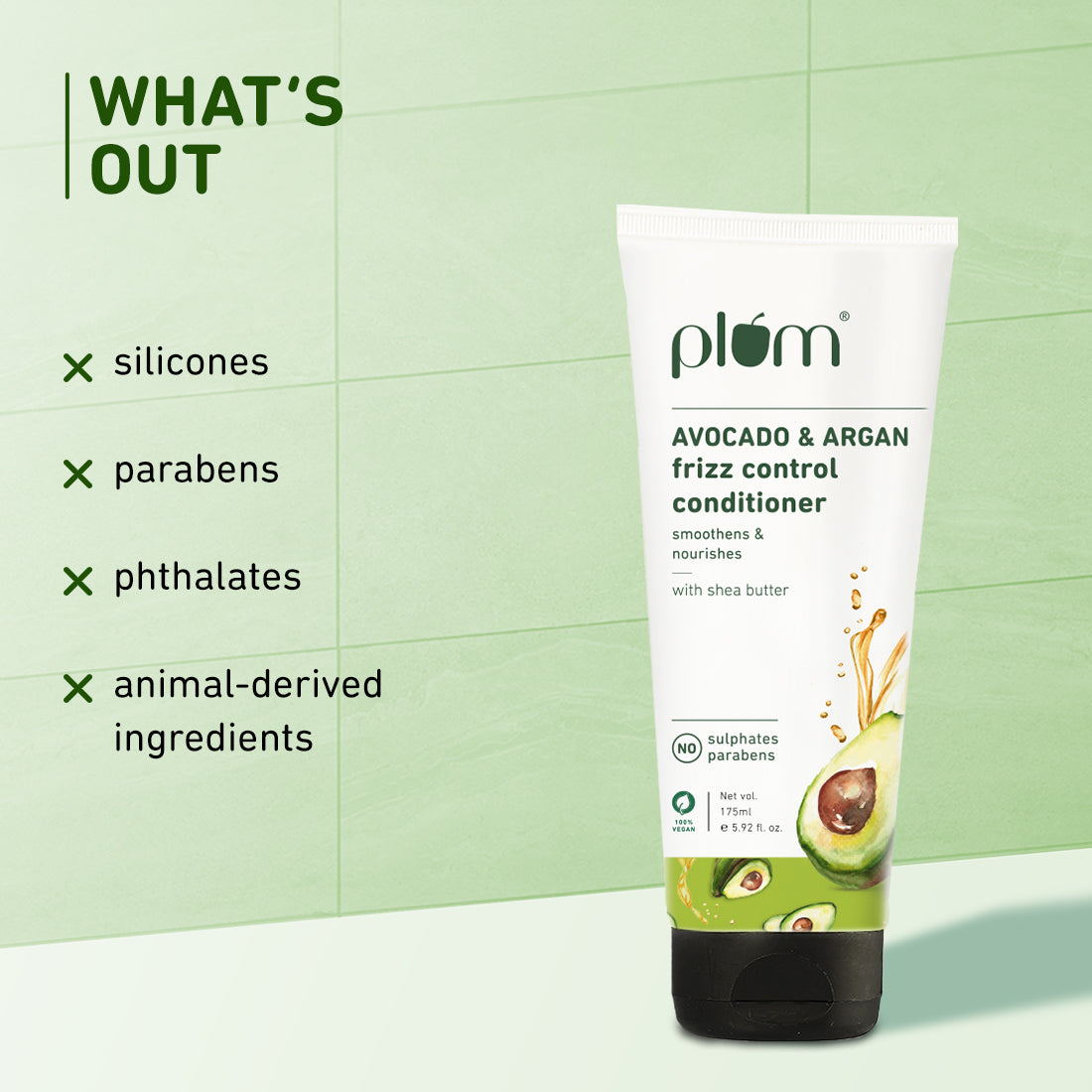 PLUM AVOCADO & ARGAN FRIZZ CONTROL CONDITIONER 175G