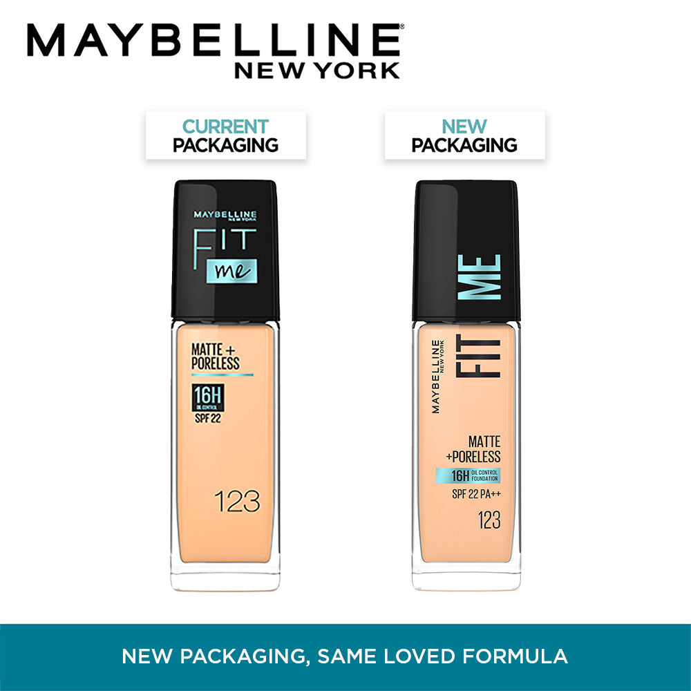 MAYBELLINE FIT ME MATTE + PORELESS 16H OIL CONTROL FOUNDATION 123 30ML