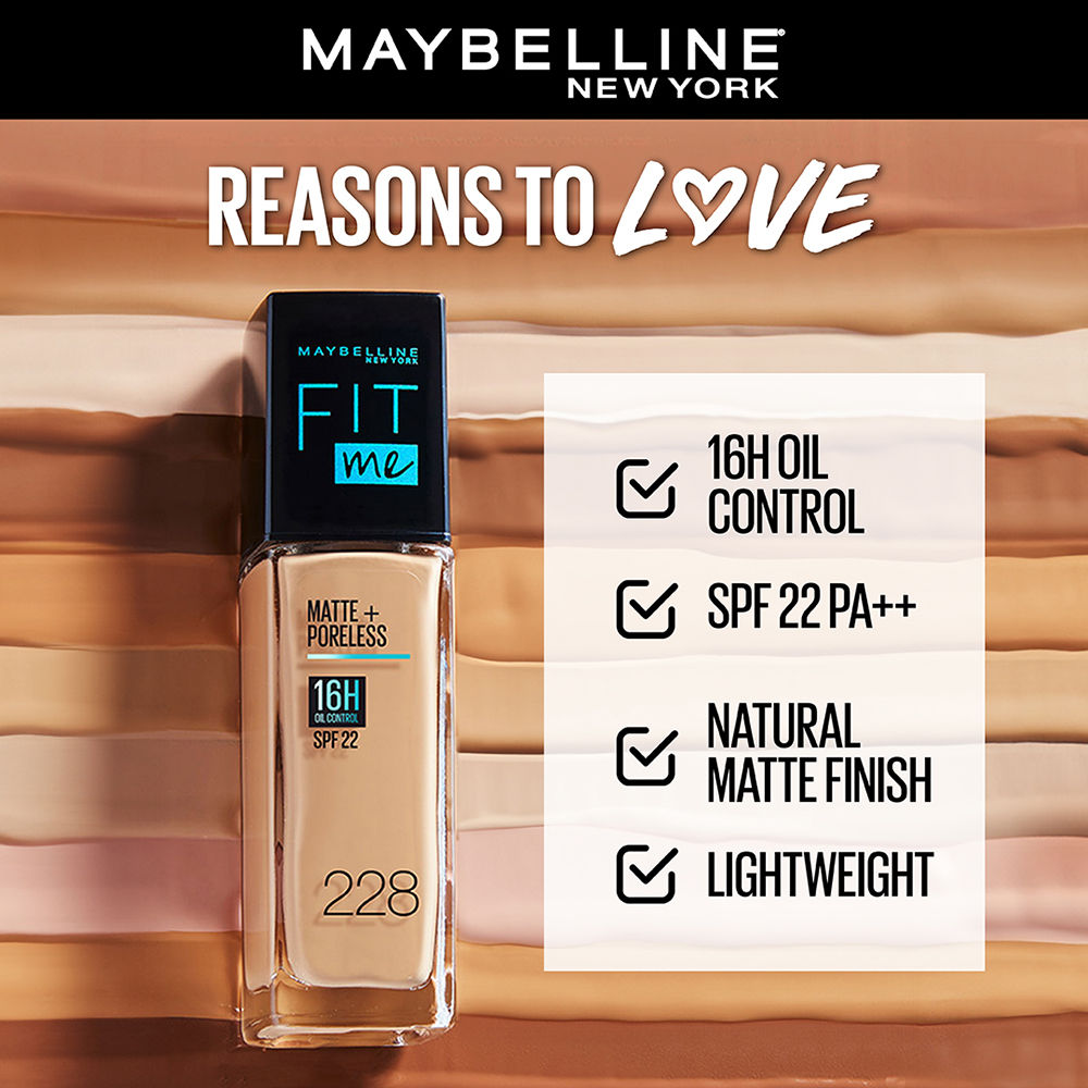 MAYBELLINE FIT ME MATTE + PORELESS 16H OIL CONTROL FOUNDATION 123 30ML